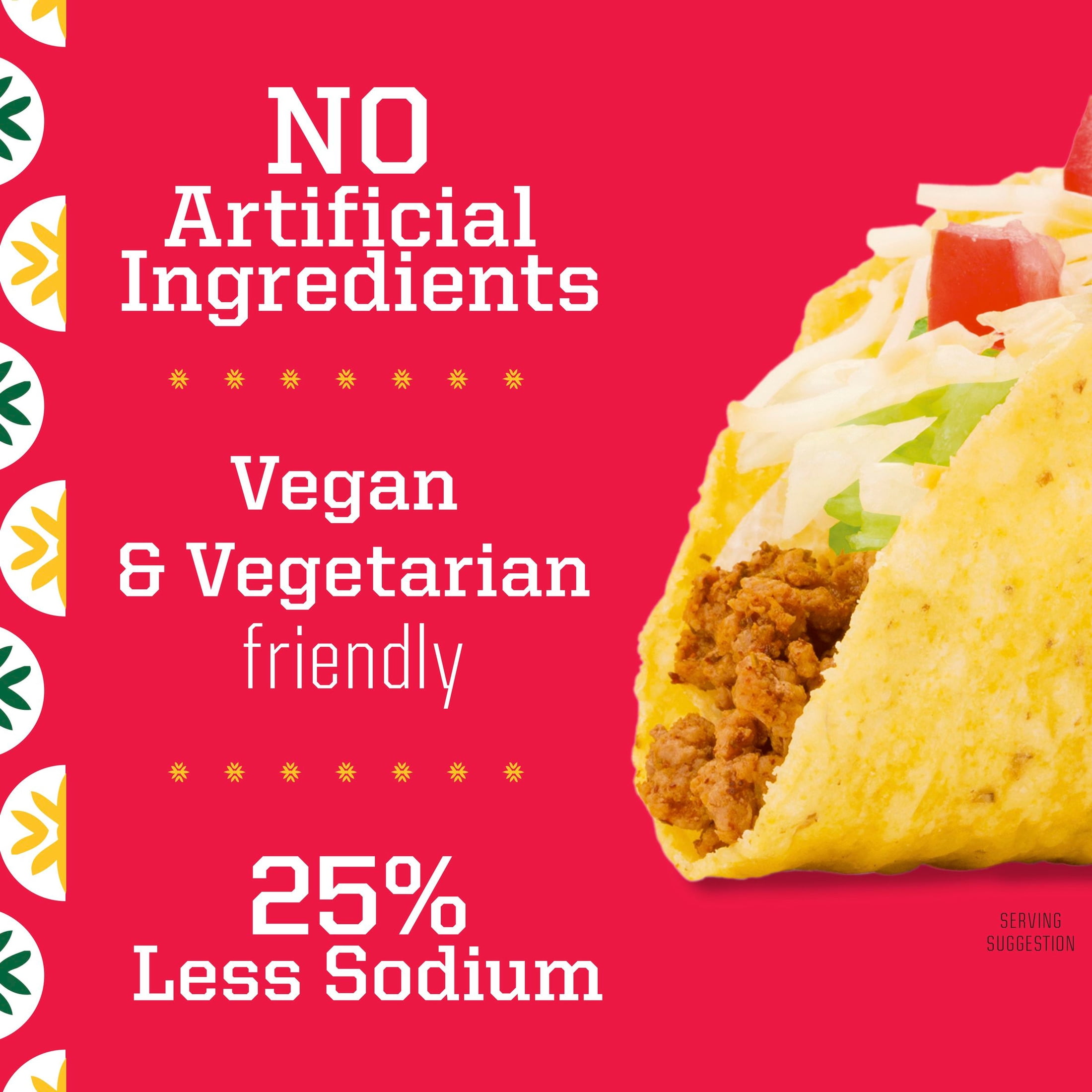 (6 pack) La Tiara Taco Seasoning Mix, 25% Less Sodium, Spices and Seasonings, 1 oz