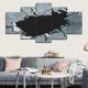 thumbnail image 2 of 5pcs Pintura Arte Contemporáneo En s Pinturas Al De Decoración Moderna Pinturas Del Arte De Pared 3 Baoblaze Sin marco PVC Wall Art Painting, 2 of 8
