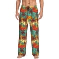 thumbnail image 2 of Kdxio Colorful Hawaii Palms Print Men's Sleep Pajama Pant Lounge Pants with Pockets, 2 of 8