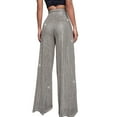 thumbnail image 6 of Harpily Women Plus Size Pants High Waisted Sequin Loose Drape Wide Leg Pants Fashion Casual Pants Grey S, 6 of 6