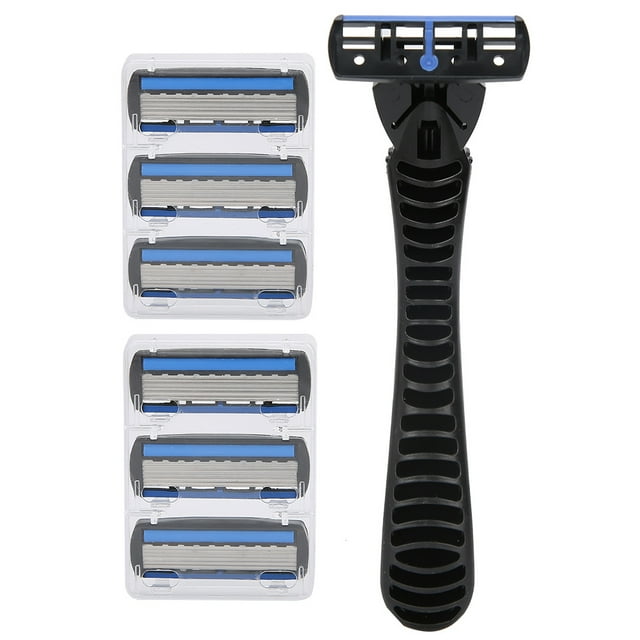 ATTOE Shaving Blade Razor Set Stainless Steel Portable Classic Double Layer Razor for Men-095439