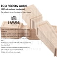 thumbnail image 3 of LAVANE 18 inch / 45cm Wooden Furniture Legs, Set of 4 Solid Wood Carved Geometry Unfinished Replacement Bun Feet with Mounting Plate & Screws for Sofa Cabinet Couch Table TV Stand, 3 of 7