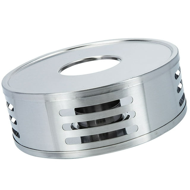 UPOUART 1Set Rectangular Teapot Warmer Base Silver Color Warming Function For Office Use