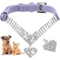 thumbnail image 1 of Liangnv Collar para Perros con Diamantes De Imitación - Collares para Gatos para Niñas Gatos Collar para Perros Brillante Collar con Colgante En Forma De Corazón Collar Suave Y Ajustable para Per, 1 of 5