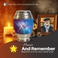 thumbnail image 5 of Yatskia Purple Trumpet with Northern Lights Mini Memorial Keepsake Urns for Human Ashes Adult Male and Female, Large Cremation Burial Urn for Ashes Adult Dad, (Monar 10 Inch and 3 Inch), 5 of 8