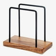 thumbnail image 5 of Napkin Holder for Table, Bamboo Iron Standing Napkin Dispenser for Kitchen Dining Table Farmhouse Cocktail Picnic Bar Rustic Wood Holders for Paper Mail Bills Suitable for All Dining Room Decors Black, 5 of 5