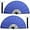 Blue, variant on Large Folding Hand Fans: 2 Pack Premium Fabrics Folding Handheld Fan, Rave Fan with Thickened Plastic Frame, for Men and Women Performance, Dance, Decorations, Festival, Gift (Green)