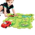 thumbnail image 2 of Pistas de carreras XIANXIAN para niños, juego de rompecabezas de pista de autos, pista de autos de carrera, vehículo de juguete y tablero de rompecabezas, carrito eléctrico de montaje DIY, juguetes, 2 of 7