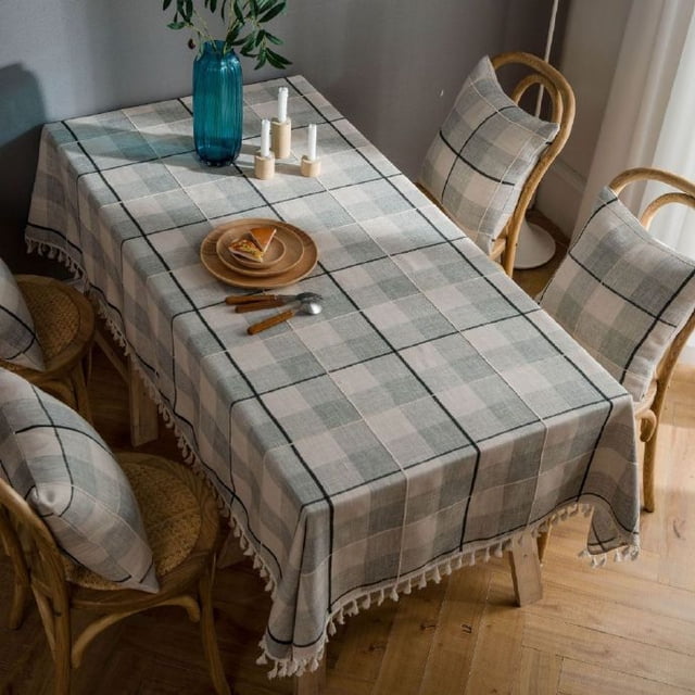 Nappe à Rayures Colorées Boho en Coton et Lin, Imperméable, Couvre-Table, Décoration de Table pour Salle à Manger, Restaurant, Fête