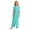 Turquoise, variant on Manyakai Kids Girls Chiffon Overlay Wide Leg Pants Jumpsuit Short Sleeve Romper Party Gown for Black 8