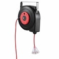 thumbnail image 6 of Retractable Extension Cord Reel 50 FT, Heavy Duty 14AWG/3C SJTOW Power Cord w/ Lighted Outlet, 13 Amp Breaker, 180° Swivel for Wall/Ceiling Mount, 6 of 6