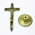 thumbnail image 2 of Standing Crucifix, Crucifixion Craftsmanship with Base Holy Decor Religious Statue for Desk Tabletop Intercession Wall , Bronze Antique Bronze, 2 of 7