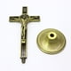 thumbnail image 2 of Crucifijo de cruz de pie, Jesús Cristo en decoración de cruz Regalos Estatua religiosa para el escritorio de pared de , Bronce Sunnimix Crucifijo Cruz, 2 of 7