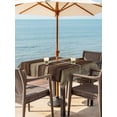 thumbnail image 3 of Outdoor Tablecloths with Umbrella Hole & Zipper, Brown Wooden 60x60 Inch Square Tablecloths, Vintage Farmhouse Retro Art Waterproof Table Cloth, Patio/Pool/Picnic Table Covers, 3 of 8