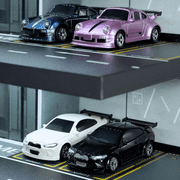 1:64 Mini 4WD RC Drift Car, Desktop Remote Control Racing Car with 612 Motor, LED Lights, High/Low Speed, Proportional Throttle & 3.7V Battery – RC Toy for Adults