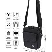 SYCNB Black Small Side Shoulder Bag Crossbody Bag For Men Women Mini Messenger Bag Satchel Bag Travel Purse Wallet Passport Holder Bag- Unisex