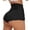 Black, variant on Women Reversible Brushed Yoga Shorts Lift Tight Athletic Activewear