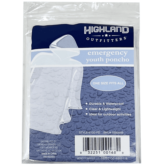 Clear Poncho, Durable Lightweight Waterproof Raincoat with Hood, One Size Fits All, Keeps Kids Dry During Outdoor Activities, Amusement Parks, Rainy Days, Weather Emergencies