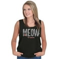 thumbnail image 4 of Meow Forever Cat Lover Sassy Stripes Womens Plus Size Graphic Tank Top Brisco Brands 2X, 4 of 5