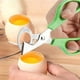 thumbnail image 5 of Perfeccionista en cascar huevos, cuchillas de acero inoxidable para cortar de manera rápida y eficiente, mangos de plástico ABS que brindan un agarre fácil, extracción limpia de yema de huevo, 5 of 5
