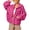 Rose, variant on Women's Rose Checkered Oversized Sherpa Jacket Fuzzy Warm Winter with Pockets