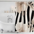 thumbnail image 4 of Stripes Floral Waterproof Fabric Shower Curtain,Spring Flower Zebra Animal Pattern Floral Waterproof Fabric Shower Curtain for Bathroom Curtains Bathtubs Shower Curtains with 12 Hooks Small 36x72in, 4 of 8