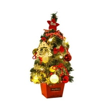 Christmas Room Decor Flocked Christmas Tree Christmas Decorations Green Rotating Music Box Desktop Mini Christmas Tree Decorations