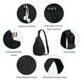 thumbnail image 4 of Sling Backpack Crossbody Chest Bag for Women Men Left and Right Shoulder Purse Water Repellent Gym Daypack, 4 of 7