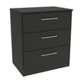 thumbnail image 6 of Kappesberg Foster 3-Piece Bedroom Set, One 6-Drawer Dresser & Two 3-Drawer Tall Chest, in Black, for Adults and Teens, 6 of 6