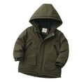 thumbnail image 6 of Cethrio Boys Winter Coats, Thickened Full Zip Warm Windproof Winter Jackets with Hood Army Green Size 3-4 T, 6 of 6