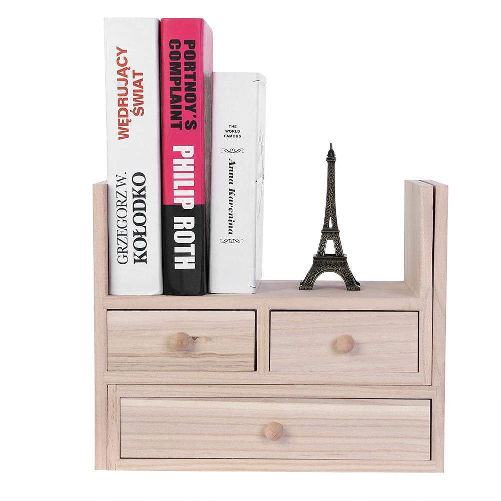 Adjustable Wooden Personalized Desktop Bookcase Book Shelf Organizer 