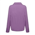 thumbnail image 4 of vigerkar Linen Shirts for Women Summer Long Sleeve Lapel Button Down Shirt Lightweight Tops Loose Casual Blouses Clothes Purple, 3XL, 4 of 8
