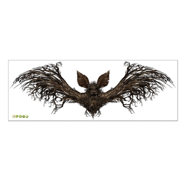 Injueey Pegatinas de pared de murciélago para Halloween, papel tapiz de fondo, calcomanías para comedor, dormitorio, suministros para fiestas, imagen Kits de decoración para fiestas Injueey HA068235-00