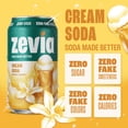 thumbnail image 3 of Zevia Zero Calorie, No Sugar Cream Soda Pop, 12 fl oz, 8 Pack Cans, 3 of 7