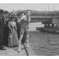 thumbnail image 2 of Harry Houdini Jumps 30 Feet From Harvard Bridge Locked Up In Chains History (36 x 24), 2 of 2