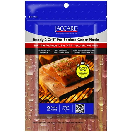 Jaccard Ready 2 Grill Pre-Soaked Small Cedar Plank Set (Set of