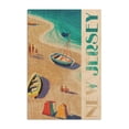 thumbnail image 1 of New Jersey, Beach Scene Birch Wood Wall Sign (6x9 Rustic Home Decor, Ready to Hang Art), 1 of 3