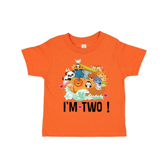 Inktastic 2nd Birthday Party Animal Ark Boys or Girls Toddler T-Shirt