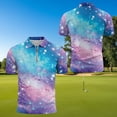 thumbnail image 4 of Aplkyhs Pink Galaxy Matching Couple Tennis Shirts Quarter Zip Matching Golf Shirts for Couple Mens Shirts Casual for Golf,Tennis,Hiking,Running,Gym Moisture Wicking, 4 of 6
