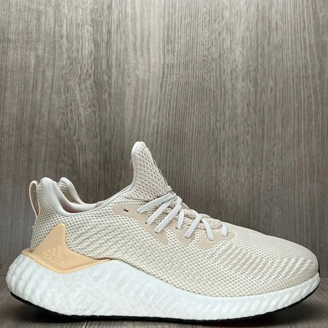 Ad-id-as Shoes Mens 7.5 Alphaboost Ecru Tint 'Glow Orange' Running Sneakers G28565