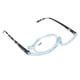 thumbnail image 4 of Gafas de lectura de una sola lente con aumento y lentes intercambiables para maquillaje de ojos para personas mayores, montura azul transparente +4.00, 4 of 14