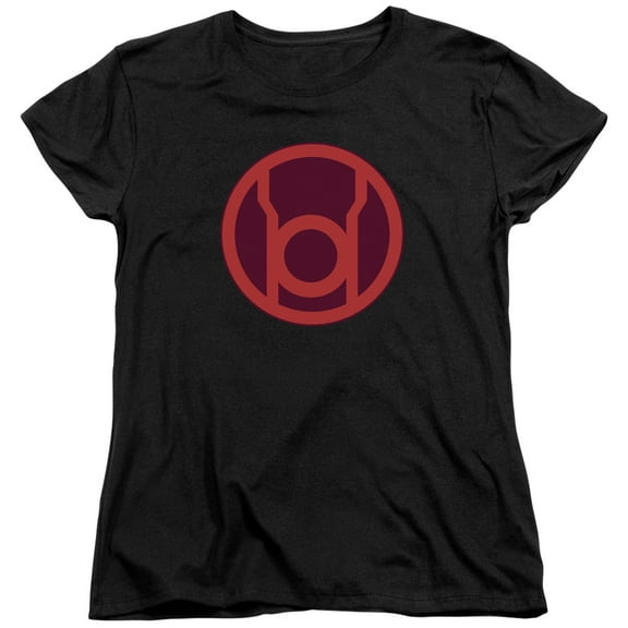 Green Lantern Red Symbol S/S Women's T-Shirt Black