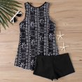 thumbnail image 5 of Women's Plus Size Bikini Set Printed Sling Two Piece Sexy Swimsuit for Beach Vacation Summer,Black,L, 5 of 6