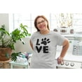 thumbnail image 2 of Love Dog or Cat Paw Print T-Shirt Gifts for Animal Pet Lover & Owner Men & Women Light Grey, 2 of 7