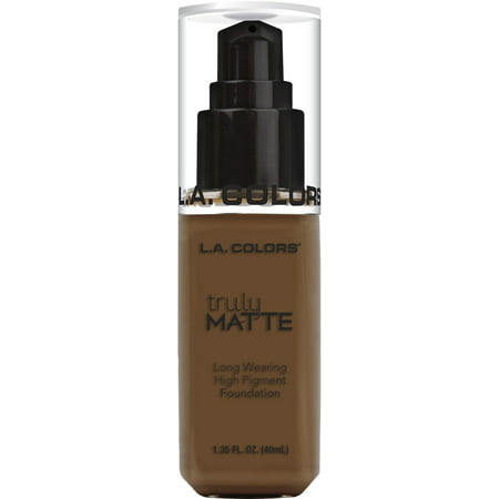 L.A. Colors Truly MATTE Long Wearing High Pigment Foundation (CLM364 Mahogany), Matte Foundation By LA
