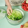 thumbnail image 4 of 5-In-1 Salad Spinner - 4L Vegetable Dryer, Washes And Spins Lettuce In 30 Seconds, Time-Saving Kitchen Organizer, Ergonomic Handle Design, 4 of 4