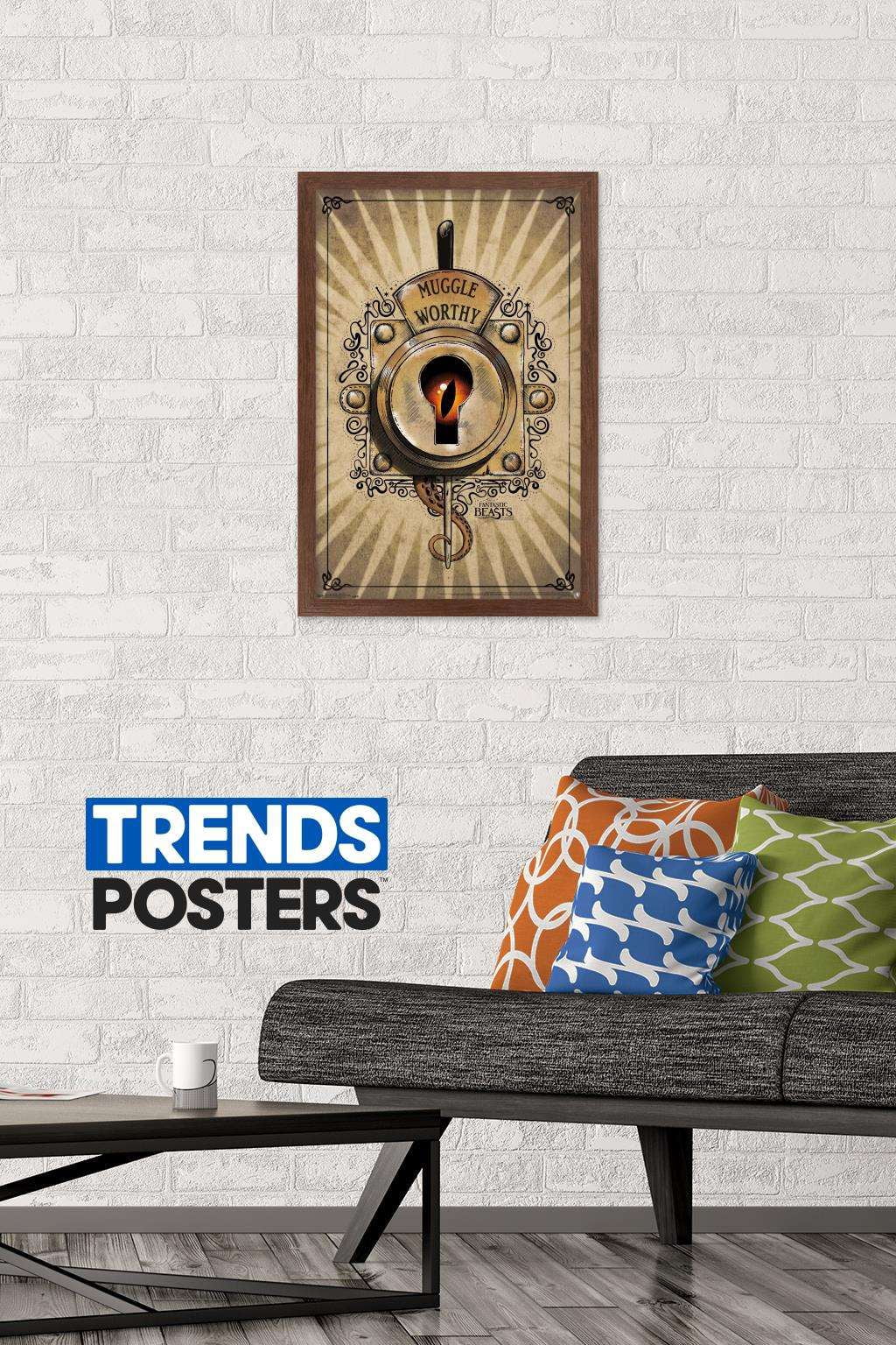 Fantastic Beasts And Where To Find Them - Muggle Worthy Wall Poster, 14.725" x 22.375", Framed
