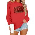 thumbnail image 2 of Bzhegqhd Women's Sweatshirts Christmas Graphic Crewneck Long Sleeve Pullover Top Loose Fit Casual Soft Plush Holiday Print Fall Fashion Cozy Loungewear Streetwear, 2 of 9