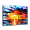 thumbnail image 2 of Póster en lienzo con paisaje de barcos al atardecer en el mar, decoración para dormitorio, paisaje deportivo, decoración para oficina, regalo, estilo marco, 20 x 30 cm, 2 of 8