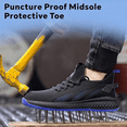 thumbnail image 3 of CONIVISON Men & Woman Steel Toe Work Shoes – Breathable Mesh, Non-Slip, Puncture Resistant Safety Sneakers, 3 of 6
